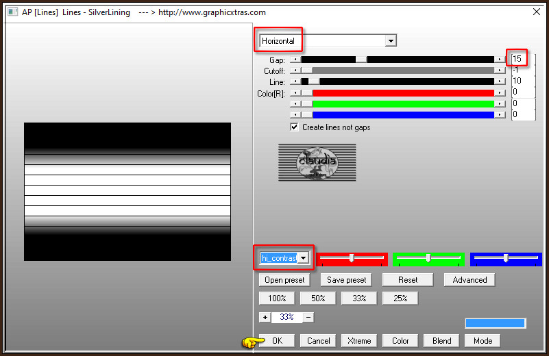 Effecten - Insteekfilters - AP [Lines] - Lines - SilverLining