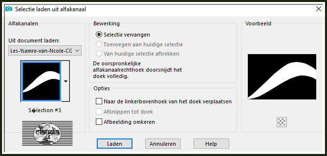 Selecties - Selectie laden/opslaan - Selectie laden uit alfakanaal : Sélection #3