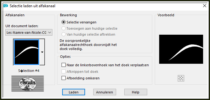Selecties - Selectie laden/opslaan - Selectie laden uit alfakanaal : Sélection #4