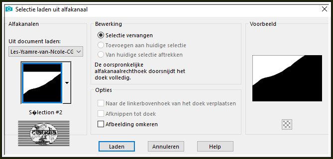 Selecties - Selectie laden/opslaan - Selectie laden uit alfakanaal : Sélection #2