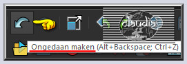 Klik 2 x op het "Ongedaan maken" pijltje