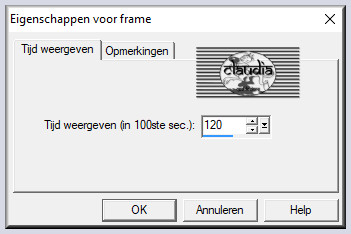 Animatie - Eigenschappen voor frame