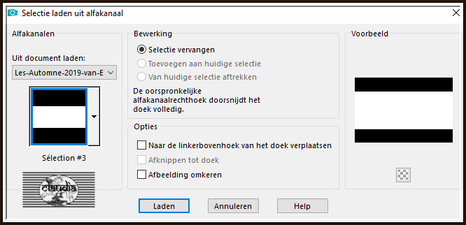 Selecties - Selectie laden/opslaan - Selectie laden uit alfakanaal : Sélection #3