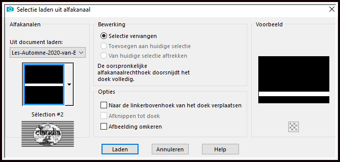 Selecties - Selectie laden/opslaan - Selectie laden uit alfakanaal : Sélection #2