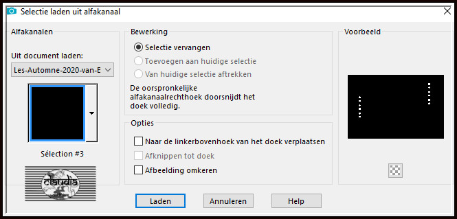 Selecties - Selectie laden/opslaan - Selectie laden uit alfakanaal : Sélection #3