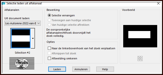 Selecties - Selectie laden/opslaan - Selectie laden uit alfakanaal : Sélection #2