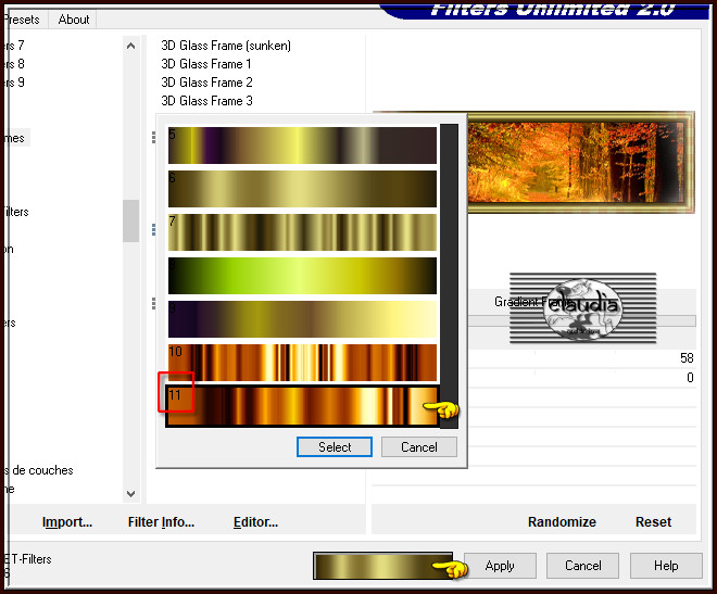 Effecten - Insteekfilters - <I.C.NET Software> - Filters Unlimited 2.0 - Buttons & Frames - Gradient Frame