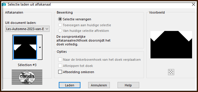 Selecties - Selectie laden/opslaan - Selectie laden uit alfkanaal : Sélection #3