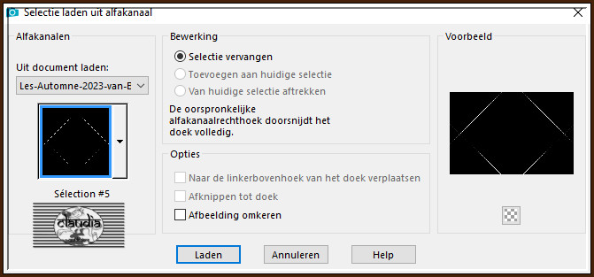 Selecties - Selectie laden/opslaan - Selectie laden uit alfkanaal : Sélection #5