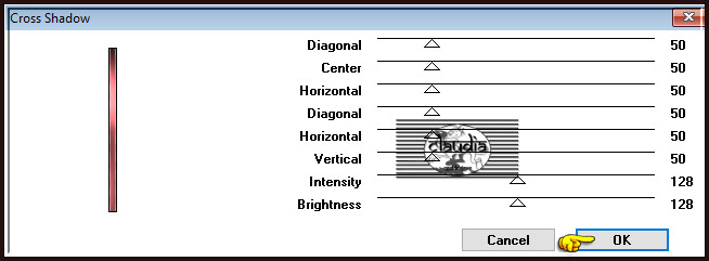 Effecten - Insteekfilters - Graphics Plus - Cross Shadow