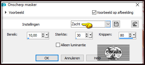 Aanpassen - Scherpte - Onscherp masker