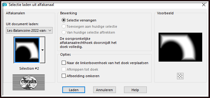 Selecties - Selectie laden/opslaan - Selectie laden uit alfakanaal : Sélection #2