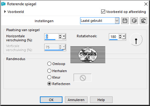 Effecten - Reflectie-effecten - Roterende spiegel