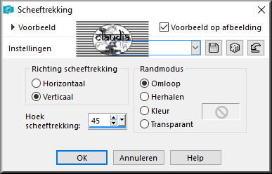 Effecten - Geometrische effecten - Scheeftrekking 