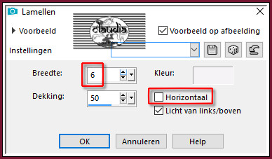 Effecten - Textuureffecten - Lamellen