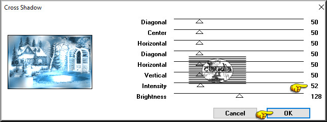 Effecten - Insteekfilters - Graphics Plus - Cross Shadow 