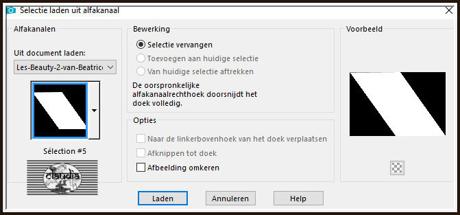 Selecties - Selectie laden/opslaan - Selectie laden uit alfakanaal : Sélection #5