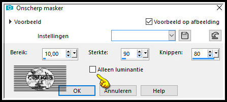 Aanpassen - Scherpte - Onscherp masker