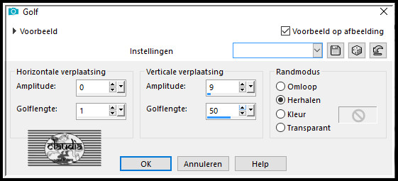 Effecten - Vervormingseffecten - Golf