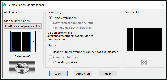 Selecties - Selectie laden/opslaan - Selectie laden uit alfakanaal : Sélection #3