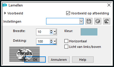 Effecten - Textuureffecten - Lamellen
