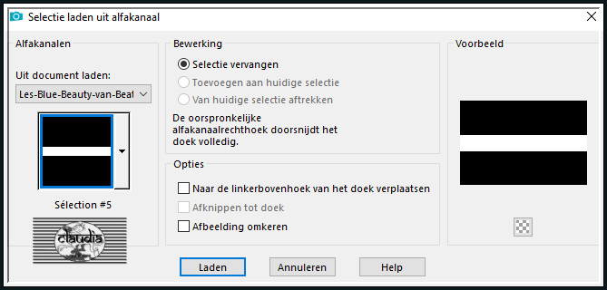 Selecties - Selectie laden/opslaan - Selectie laden uit alfakanaal : Sélection #5