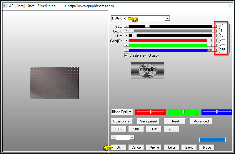 Effecten - Insteekfilters - AP [Lines] - Lines - SilverLining