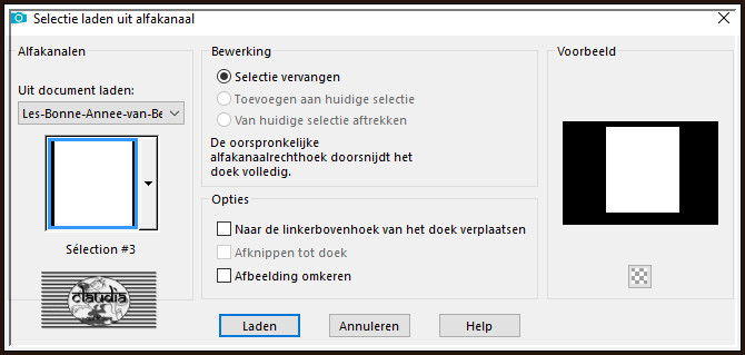 Selecties - Selectie laden/opslaan - Selectie laden uit alfakanaal : Sélection #3