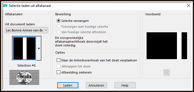Selecties - Selectie laden/opslaan - Selectie laden uit alfakanaal : Sélection #6