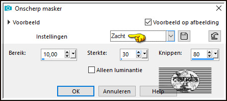 Aanpassen - Scherpte - Onscherp masker 