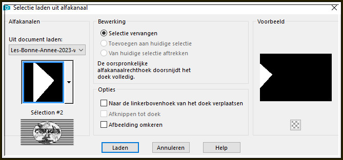 Selecties - Selectie laden/opslaan - Selectie laden uit alfakanaal : Sélection #2