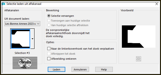 Selecties - Selectie laden/opslaan - Selectie laden uit alfakanaal : Sélection #3