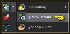 Activeer het Gereedschap "Kleurwisselaar" met de standaard instellingen