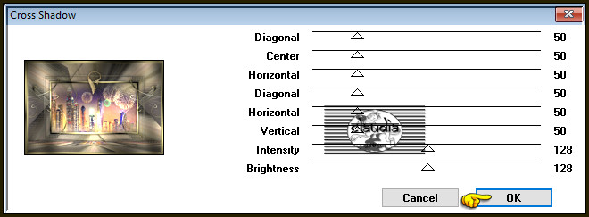 Effecten - Insteekfilters - Graphics Plus - Cross Shadow