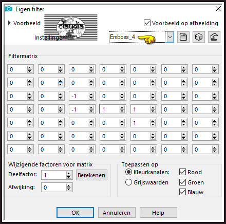 Effecten - Eigen filter - Emboss_4