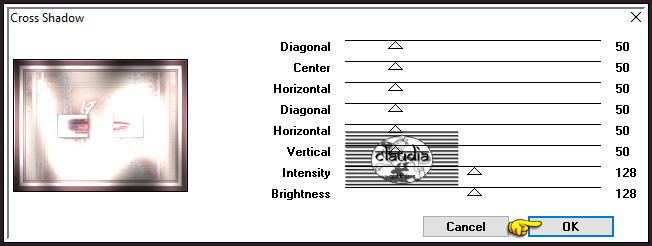 Effecten - Insteekfilters - Graphics Plus - Cross Shadow 