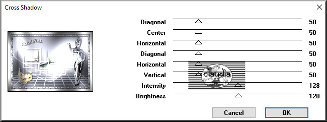 Effecten - Insteekfilters - Graphics Plus - Cross Shadow