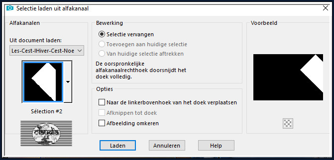 Selecties - Selectie laden/opslaan - Selectie laden uit alfakanaal : Sélection #2