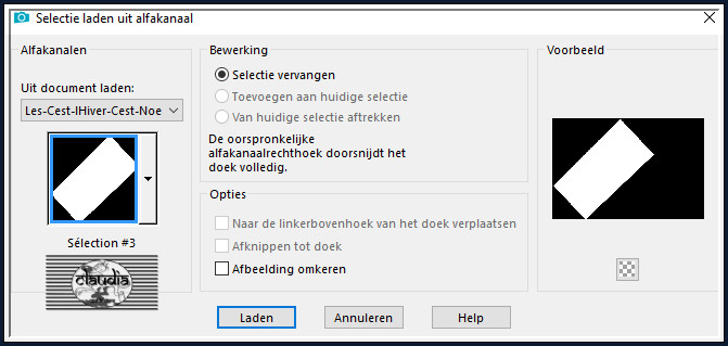 Selecties - Selectie laden/opslaan - Selectie laden uit alfakanaal : Sélection #3