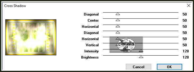 Effecten - Insteekfilters - Graphics Plus - Cross Shadow