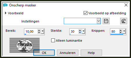 Aanpassen - Scherpte - Onscherp masker