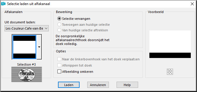 Selecties - Selectie laden/opslaan - Selectie laden uit alfakanaal : Sélection #3