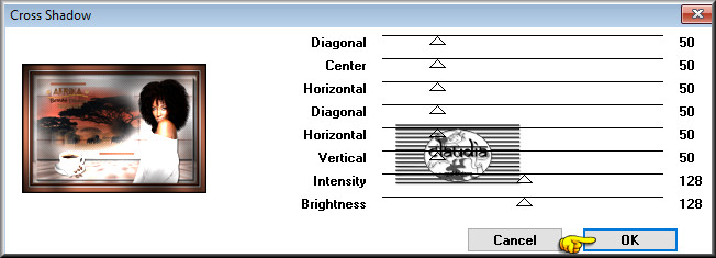 Effecten - Insteekfilters - Graphics Plus - Cross Shadow