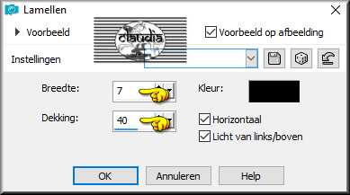 Effecten - Textuureffecten - Lamellen