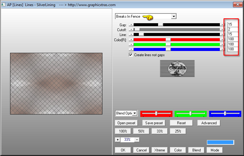 Effecten - Insteekfilters - AP [Lines] - Lines - SilverLining 