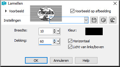 Effecten - Textuureffecten - Lamellen