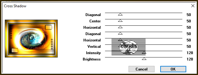 Effecten - Insteekfilters - Graphics Plus - Cross Shadow 