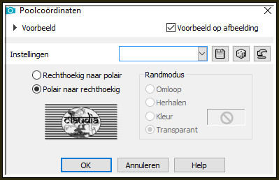 Effecten - Vervormingseffecten - Poolcoördinaten