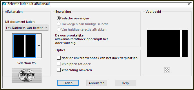 Selecties - Selectie laden/opslaan - Selectie laden uit alfakanaal : Sélection #5