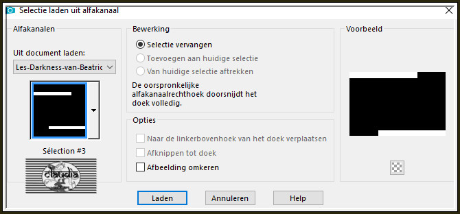 Selecties - Selectie laden/opslaan - Selectie laden uit alfakanaal : Sélection #3